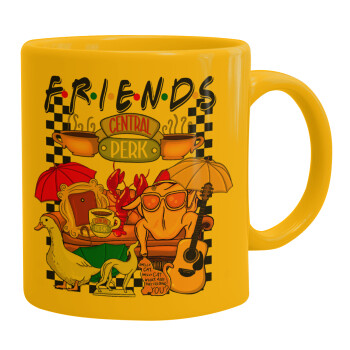 Friends, Ceramic coffee mug yellow, 330ml (1pcs)