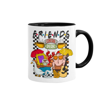 Friends, Mug colored black, ceramic, 330ml