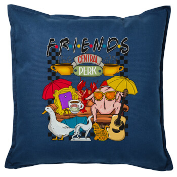 Friends, Sofa cushion Blue 50x50cm includes filling