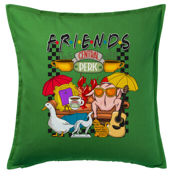 Friends, Sofa cushion Green 50x50cm includes filling