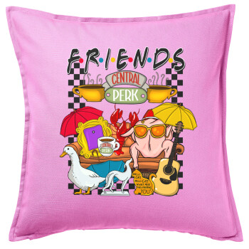 Friends, Sofa cushion Pink 50x50cm includes filling