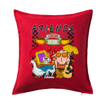 Friends, Sofa cushion RED 50x50cm includes filling