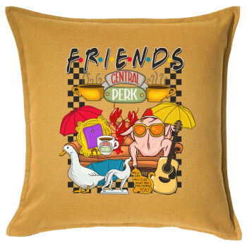 Friends, Sofa cushion YELLOW 50x50cm includes filling