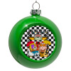 Green Christmas tree ornament bauble 8cm