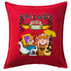 Sofa cushion RED 50x50cm includes filling