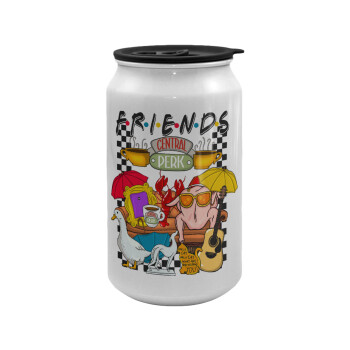 Friends, Κούπα ταξιδιού μεταλλική με καπάκι (tin-can) 500ml