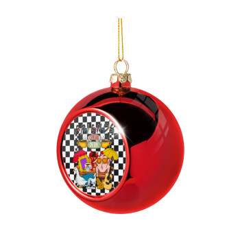 Friends, Christmas tree ball Red 8cm