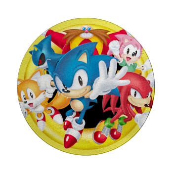 Sonic and friends, Επιφάνεια κοπής γυάλινη στρογγυλή (30cm)