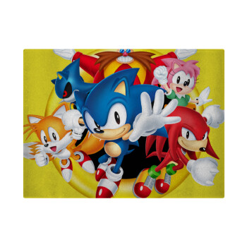 Sonic and friends, Επιφάνεια κοπής γυάλινη (38x28cm)