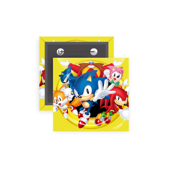 Sonic and friends, Κονκάρδα παραμάνα τετράγωνη 5x5cm