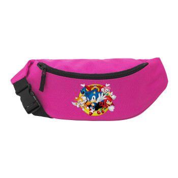 Sonic and friends, Unisex waist bag (banana) in PINK color with 2 pockets