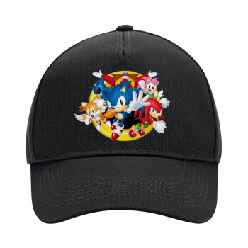 Sonic and friends, Adult Ultimate Hat BLACK, (100% COTTON DRILL, ADULT, UNISEX, ONE SIZE)