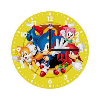 Sonic and friends, Wooden wall clock (20cm)