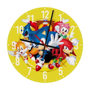 Sonic and friends, Ρολόι τοίχου ξύλινο (30cm)