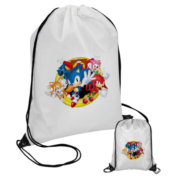 Sonic and friends, Pouch bag with black cords (1 piece)