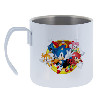 Sonic and friends, Mug Stainless steel double wall 400ml