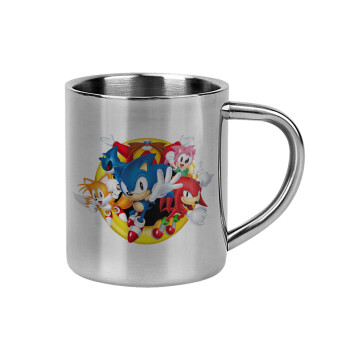 Sonic and friends, Mug Stainless steel double wall 300ml