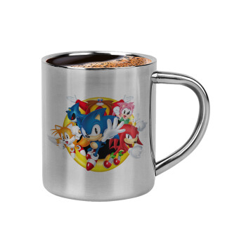 Sonic and friends, Double-wall metal cup for espresso (220ml)