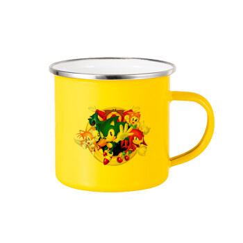 Sonic and friends, Yellow Enamel Metallic Cup 360ml