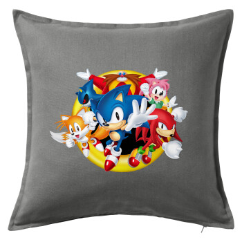 Sonic and friends, Sofa cushion Grey 50x50cm includes filling