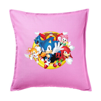 Sonic and friends, Sofa cushion Pink 50x50cm includes filling