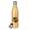 Glitter gold stainless steel thermos bottle, double-walled, 500ml