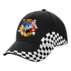 Adult Ultimate BLACK RACING Cap, (100% COTTON DRILL, ADULT, UNISEX, ONE SIZE)