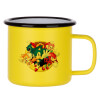 Metallic enamel MATT Yellow cup 360ml