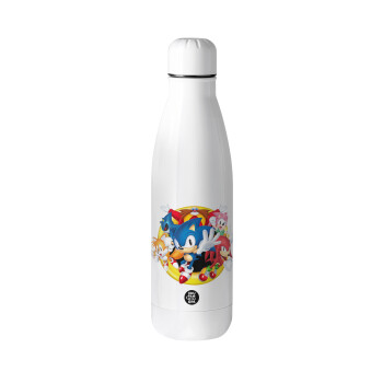 Sonic and friends, Μεταλλικό παγούρι θερμός (Stainless steel), 500ml