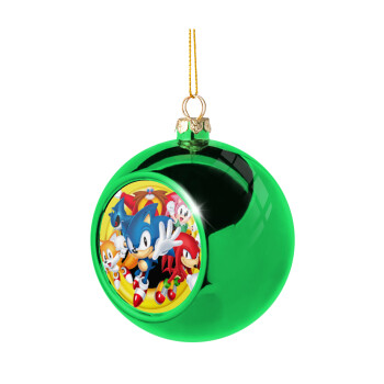 Sonic and friends, Green Christmas tree ornament ball 8cm