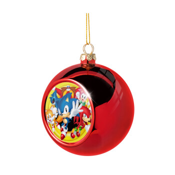 Sonic and friends, Christmas tree ball Red 8cm