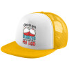 Adult Soft Trucker Hat with Yellow/White Mesh (POLYESTER, ADULT, UNISEX, ONE SIZE)