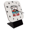 Quartz Wooden table clock with hands (10cm)