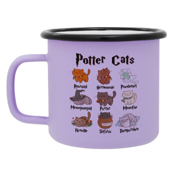 Potter Cats, Κούπα Μεταλλική εμαγιέ ΜΑΤ Light Pastel Purple 360ml