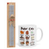 Easter Set, Ceramic Cup (330ml) & Easter aromatic flat candle (30cm) (GRAY)