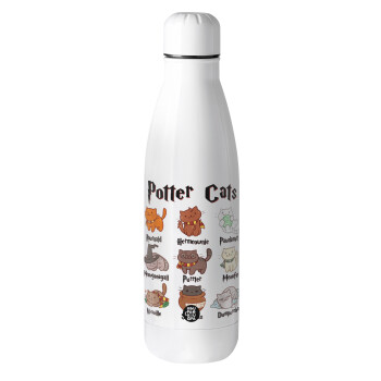 Potter Cats, Μεταλλικό παγούρι θερμός (Stainless steel), 500ml