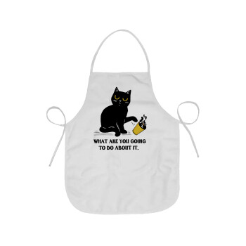 CAT, what are you going to do about it!, Chef Apron Short Full Length Adult (63x75cm)