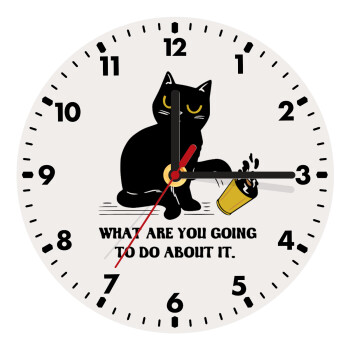 CAT, what are you going to do about it!, Ρολόι τοίχου ξύλινο (20cm)