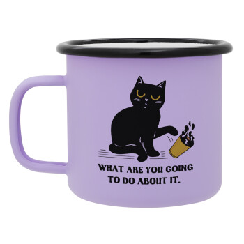 CAT, what are you going to do about it!, Κούπα Μεταλλική εμαγιέ ΜΑΤ Light Pastel Purple 360ml