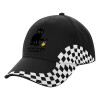 Adult Ultimate BLACK RACING Cap, (100% COTTON DRILL, ADULT, UNISEX, ONE SIZE)