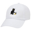 Adult Baseball Cap White 5-panel (POLYESTER, ADULT, UNISEX, ONE SIZE)