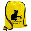 Backpack pouch GYMBAG Yellow, with pocket (40x48cm) & thick cords