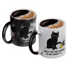 Color changing magic Mug, ceramic, 330ml when adding hot liquid inside, the black colour desappears (1 pcs)