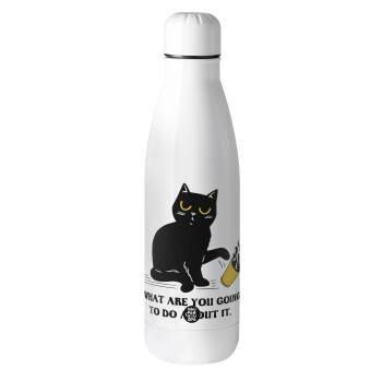 CAT, what are you going to do about it!, Μεταλλικό παγούρι θερμός (Stainless steel), 500ml