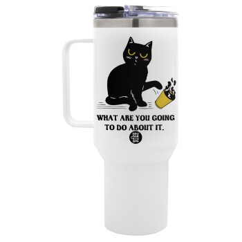 CAT, what are you going to do about it!, Mega Tumbler με καπάκι, διπλού τοιχώματος (θερμό) 1,2L