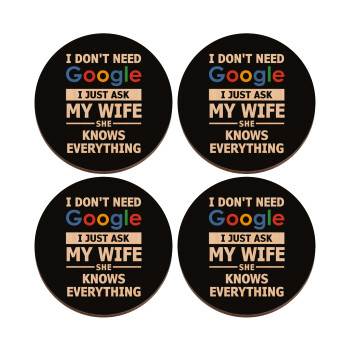 I don't need Google, just ask my WIFE, ΣΕΤ x4 Σουβέρ ξύλινα στρογγυλά plywood (9cm)