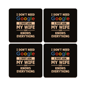 I don't need Google, just ask my WIFE, ΣΕΤ x4 Σουβέρ ξύλινα τετράγωνα plywood (9cm)