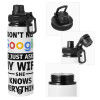 Metal water bottle with safety cap, aluminum 850ml