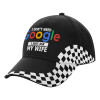 Adult Ultimate BLACK RACING Cap, (100% COTTON DRILL, ADULT, UNISEX, ONE SIZE)