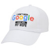 Adult Baseball Cap White 5-panel (POLYESTER, ADULT, UNISEX, ONE SIZE)